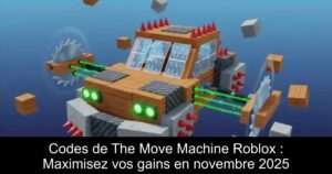 Codes de The Move Machine Roblox : Maximisez vos gains en novembre 2025