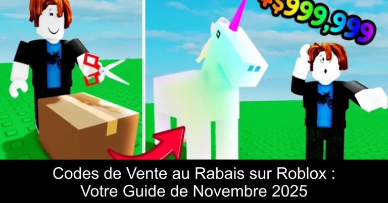 Codes de Vente au Rabais sur Roblox : Votre Guide de Novembre 2025
