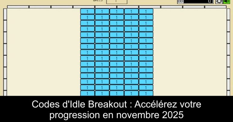 Codes d'Idle Breakout : Accélérez votre progression en novembre 2025