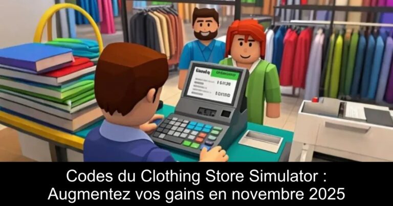 Codes du Clothing Store Simulator : Augmentez vos gains en novembre 2025