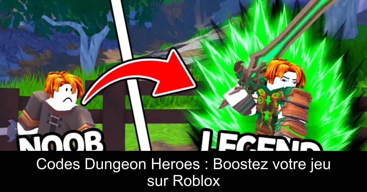 Codes Dungeon Heroes : Boostez votre jeu sur Roblox