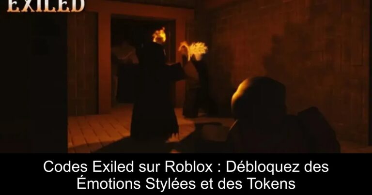 Codes Exiled sur Roblox : Débloquez des Émotions Stylées et des Tokens