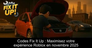 Codes Fix It Up : Maximisez votre expérience Roblox en novembre 2025