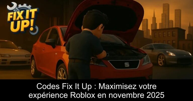 Codes Fix It Up : Maximisez votre expérience Roblox en novembre 2025