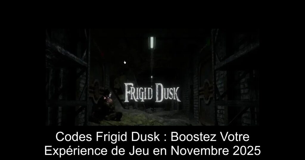 Codes Frigid Dusk : Boostez Votre Expérience de Jeu en Novembre 2025