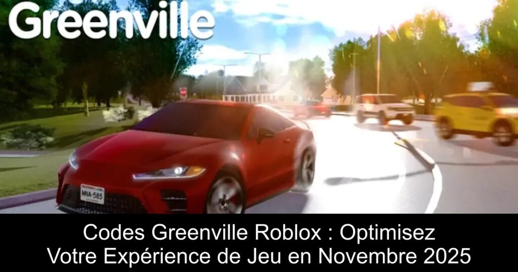 Codes Greenville Roblox : Optimisez Votre Expérience de Jeu en Novembre 2025