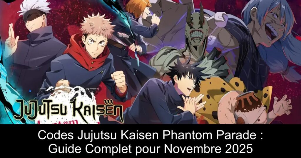 Codes Jujutsu Kaisen Phantom Parade : Guide Complet pour Novembre 2025