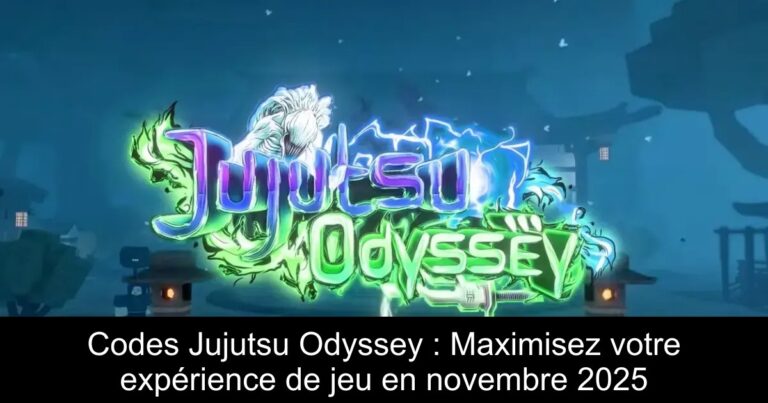 Codes Jujutsu Odyssey : Maximisez votre expérience de jeu en novembre 2025
