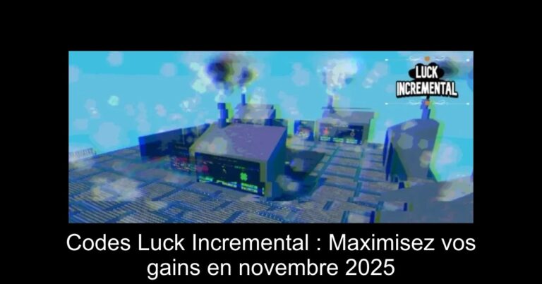 Codes Luck Incremental : Maximisez vos gains en novembre 2025