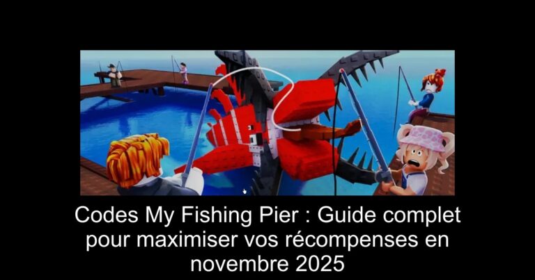 Codes My Fishing Pier : Guide complet pour maximiser vos récompenses en novembre 2025