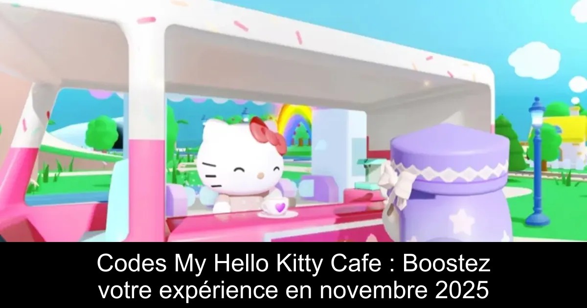 Codes My Hello Kitty Cafe : Boostez votre expérience en novembre 2025