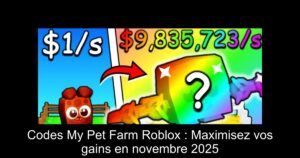 Codes My Pet Farm Roblox : Maximisez vos gains en novembre 2025