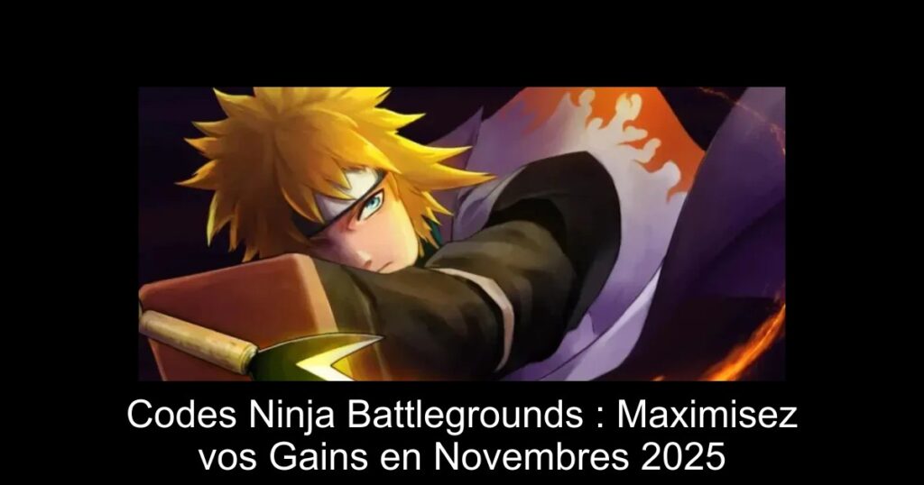 Codes Ninja Battlegrounds : Maximisez vos Gains en Novembres 2025