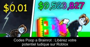Codes Poop a Brainrot : Libérez votre potentiel ludique sur Roblox