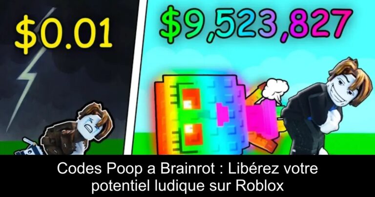 Codes Poop a Brainrot : Libérez votre potentiel ludique sur Roblox