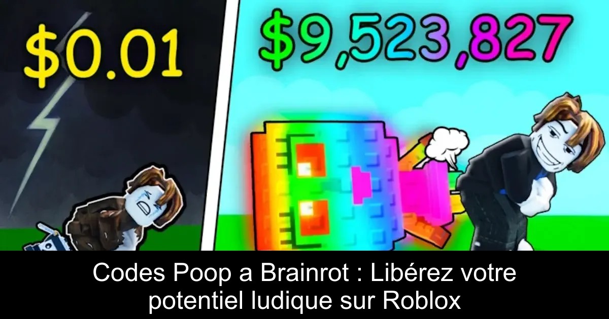 Codes Poop a Brainrot : Libérez votre potentiel ludique sur Roblox