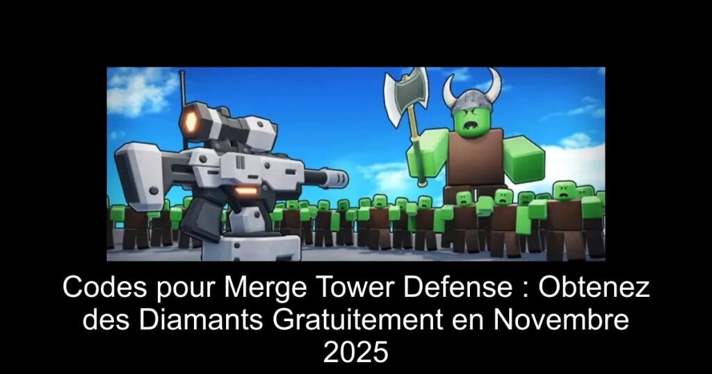 Codes pour Merge Tower Defense : Obtenez des Diamants Gratuitement en Novembre 2025