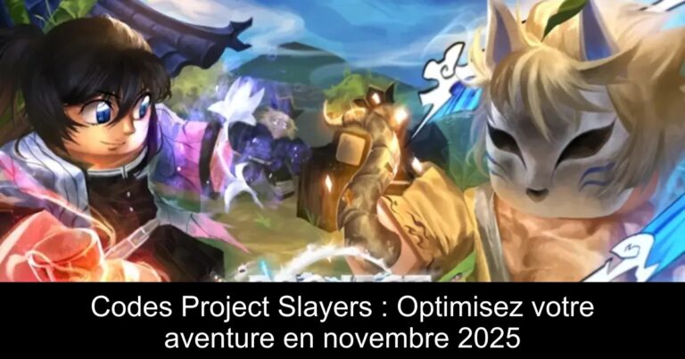 Codes Project Slayers : Optimisez votre aventure en novembre 2025