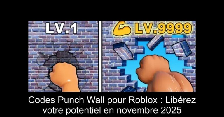 Codes Punch Wall pour Roblox : Libérez votre potentiel en novembre 2025