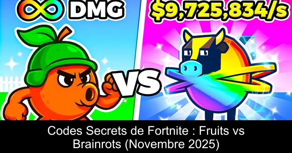 Codes Secrets de Fortnite : Fruits vs Brainrots (Novembre 2025)