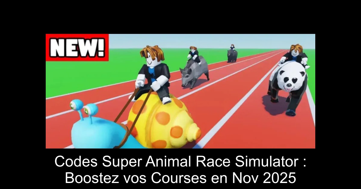 Codes Super Animal Race Simulator : Boostez vos Courses en Nov 2025