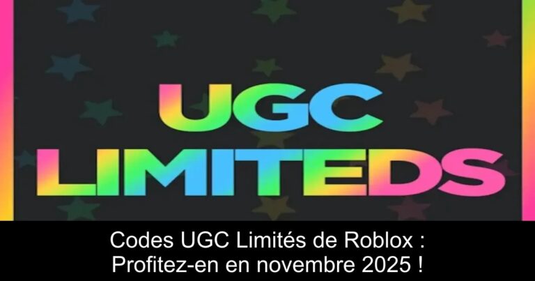 Codes UGC Limités de Roblox : Profitez-en en novembre 2025 !