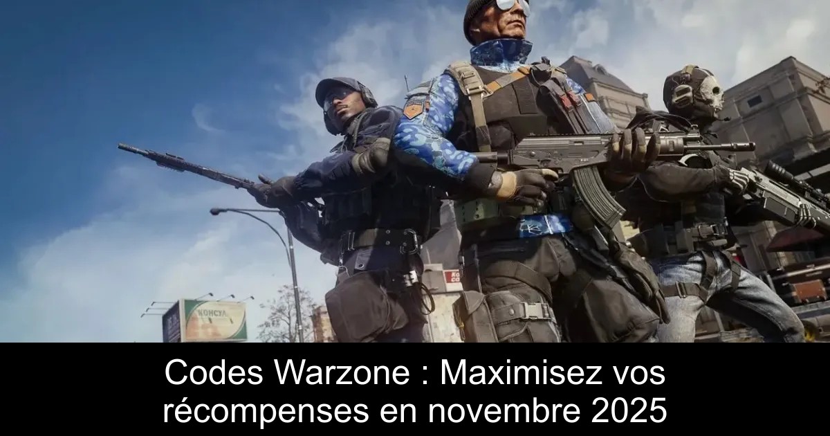 Codes Warzone : Maximisez vos récompenses en novembre 2025
