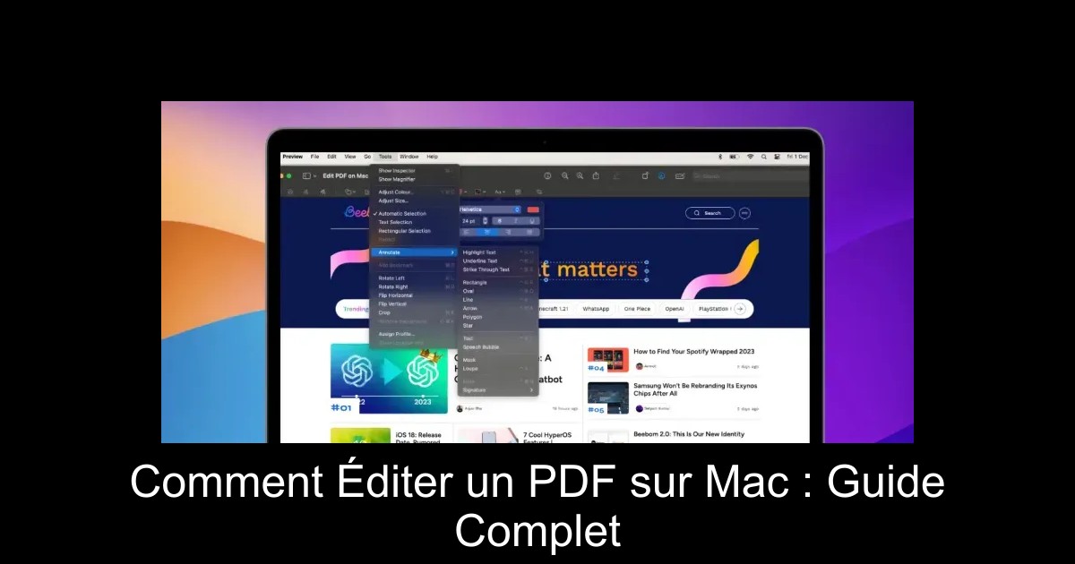 Comment Éditer un PDF sur Mac : Guide Complet
