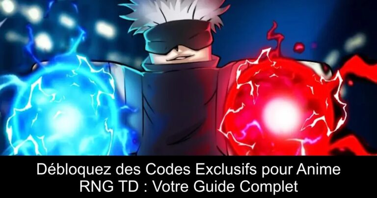 Débloquez des Codes Exclusifs pour Anime RNG TD : Votre Guide Complet