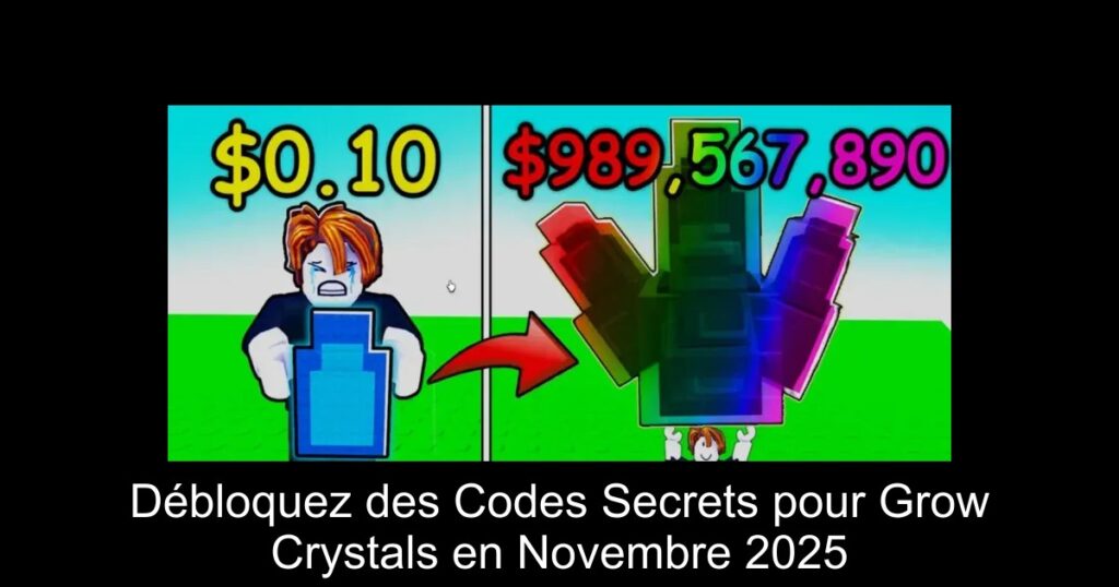 Débloquez des Codes Secrets pour Grow Crystals en Novembre 2025