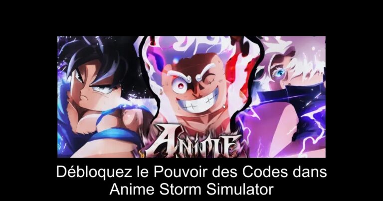 Débloquez le Pouvoir des Codes dans Anime Storm Simulator