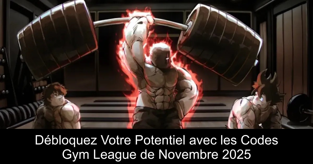 Débloquez Votre Potentiel avec les Codes Gym League de Novembre 2025