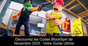 Découvrez les Codes BlockSpin de Novembre 2025 : Votre Guide Ultime