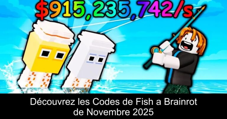Découvrez les Codes de Fish a Brainrot de Novembre 2025