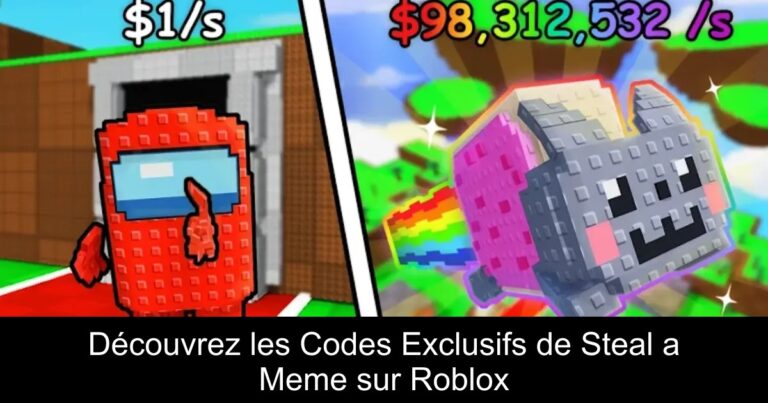 Découvrez les Codes Exclusifs de Steal a Meme sur Roblox