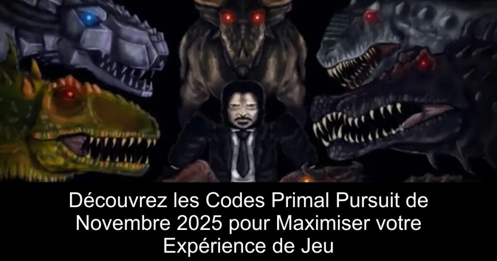 Découvrez les Codes Primal Pursuit de Novembre 2025 pour Maximiser votre Expérience de Jeu