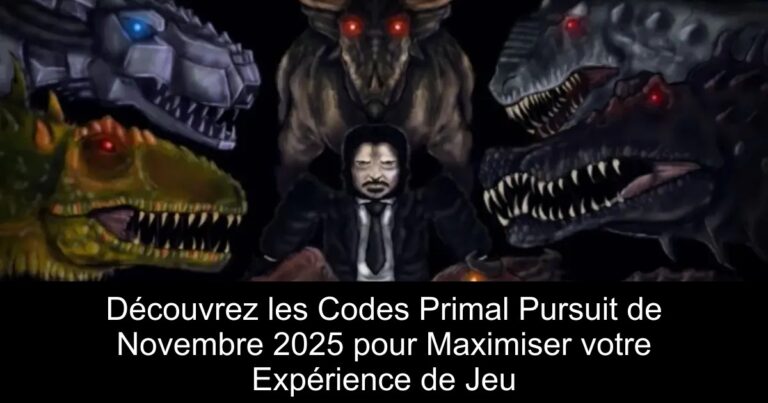 Découvrez les Codes Primal Pursuit de Novembre 2025 pour Maximiser votre Expérience de Jeu