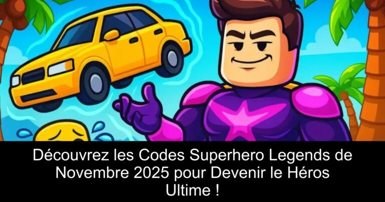 Découvrez les Codes Superhero Legends de Novembre 2025 pour Devenir le Héros Ultime !