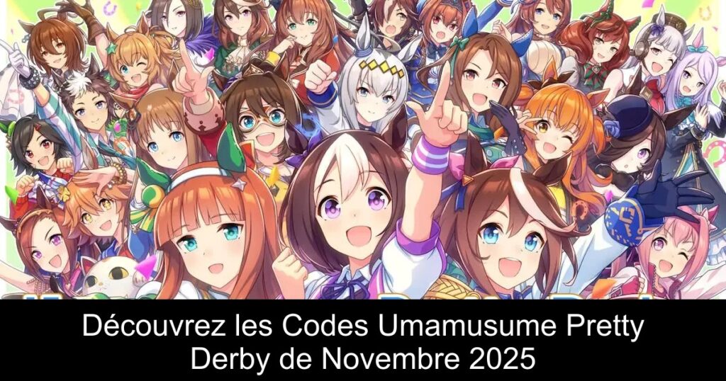 Découvrez les Codes Umamusume Pretty Derby de Novembre 2025