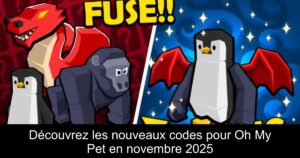 Découvrez les nouveaux codes pour Oh My Pet en novembre 2025