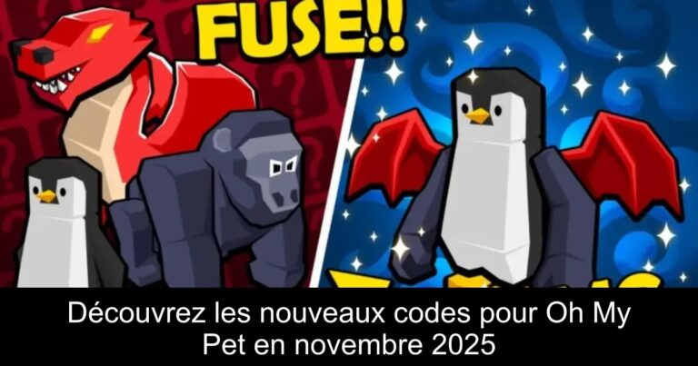 Découvrez les nouveaux codes pour Oh My Pet en novembre 2025