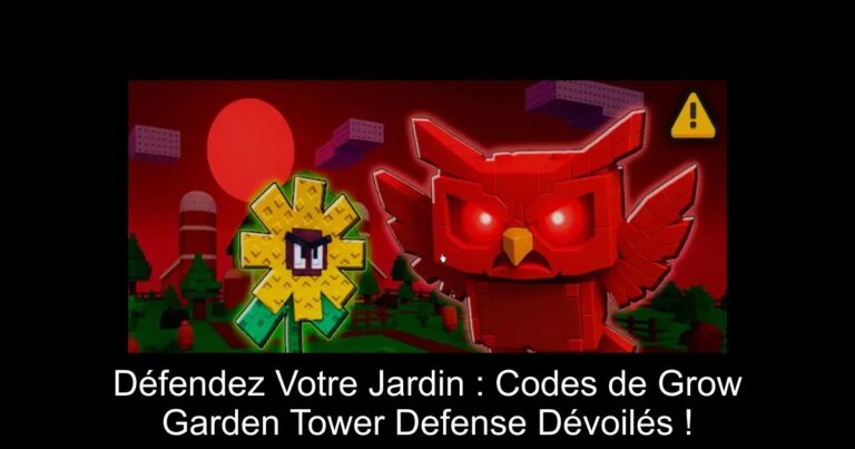 Défendez Votre Jardin : Codes de Grow Garden Tower Defense Dévoilés !