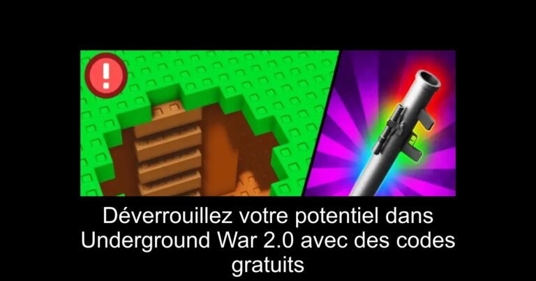 Déverrouillez votre potentiel dans Underground War 2.0 avec des codes gratuits