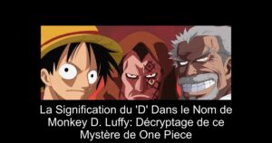 La Signification du 'D' Dans le Nom de Monkey D. Luffy: Décryptage de ce Mystère de One Piece