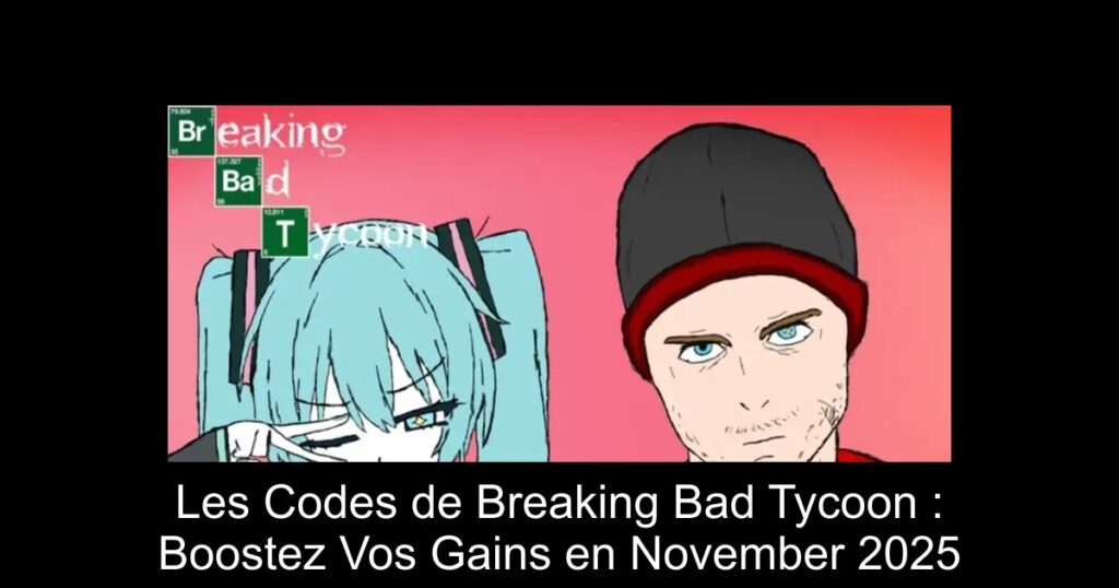 Les Codes de Breaking Bad Tycoon : Boostez Vos Gains en November 2025