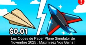 Les Codes de Paper Plane Simulator de Novembre 2025 : Maximisez Vos Gains !