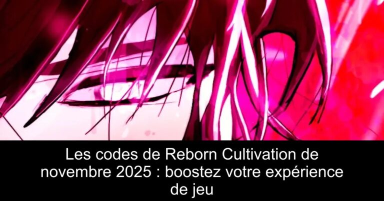 Les codes de Reborn Cultivation de novembre 2025 : boostez votre expérience de jeu