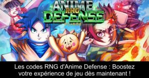 Les codes RNG d'Anime Defense : Boostez votre expérience de jeu dès maintenant !