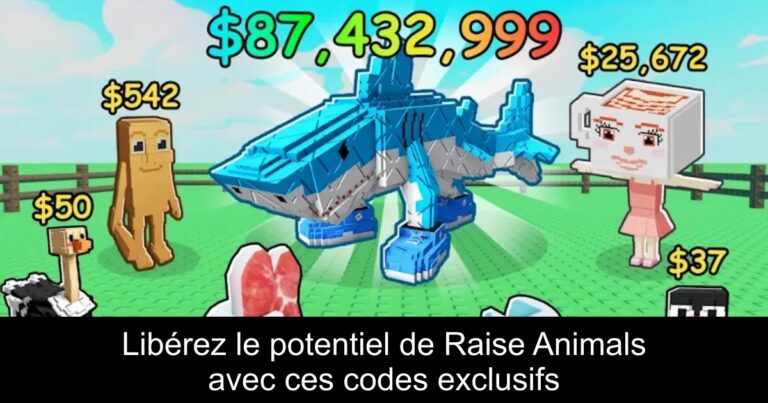 Libérez le potentiel de Raise Animals avec ces codes exclusifs