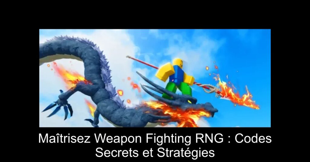 Maîtrisez Weapon Fighting RNG : Codes Secrets et Stratégies